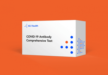 4U Health At Home COVID-19 Antibody Test Kit Nucleocapsid & Spike Antibody Test Product Box Image
