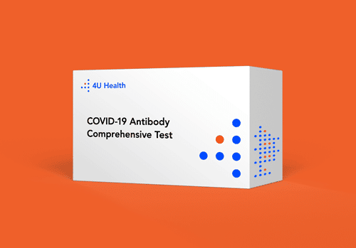 4U Health At Home COVID-19 Antibody Test Kit Nucleocapsid & Spike Antibody Test Product Box Image