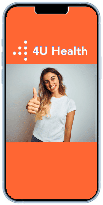 4U Health at home COVID test digital results thumbs up girl image