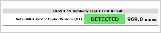 4U Health FDA Approved COVID Antibody Test At-Home Spike Antibody Result